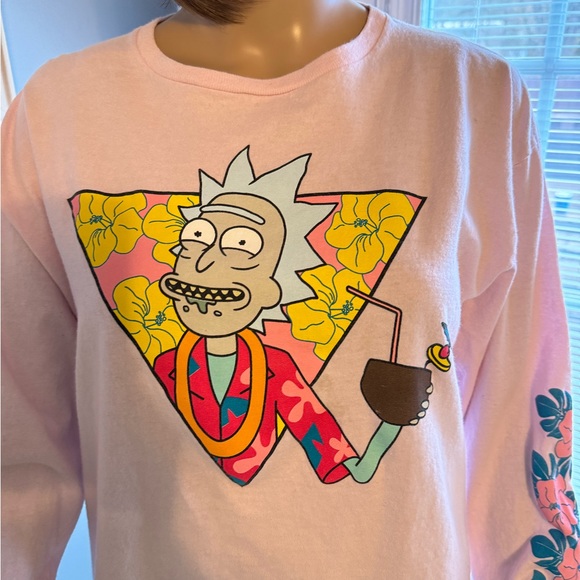 Rick and Morty Adult Swim Long Sleeve T-Shirt SZ LG‎ - Picture 3 of 5